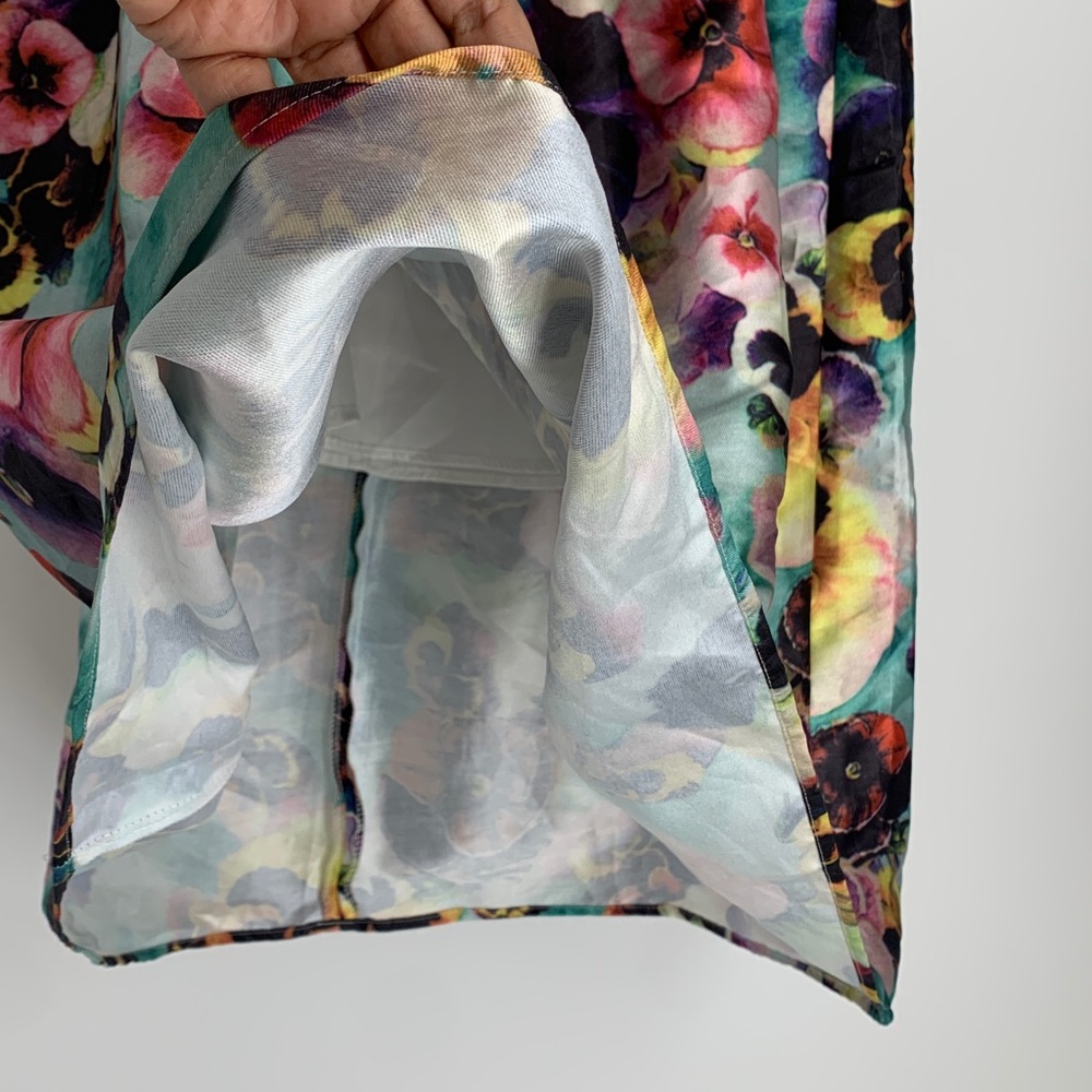 Sz L San Joy Women's spring Floral Print Skirt Hand Washable USED 🌸💐So Pretty!🌼🌺 - Picture 6 of 17